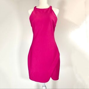 Elizabeth & James Hot Pink Mini Bardot Dress, Size 10